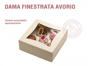 SCATOLE CON FINESTRA TRASPARENTE per muffin, cupcake, torte, dolci, semifreddi, tartine